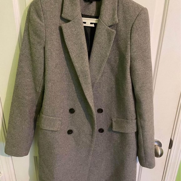 Zara Grey Coat (Small) - Trafaluc Outerwear - Picture 1 of 4
